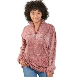 Boxercraft Unisex Quarter Zip 2-Tone Sherpa Fleece Pullover